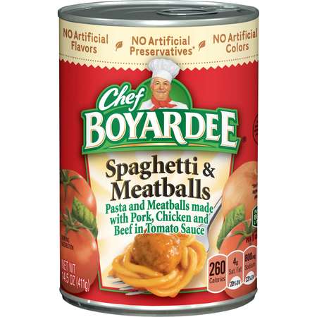 CHEF BOYARDEE Chef Boyardee Spaghetti And Meatballs 14.5 oz., PK24 6414404322